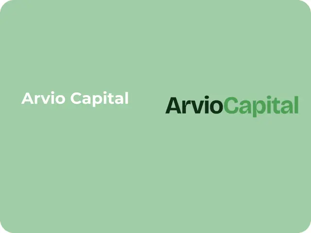 Arvio Capital logo on a sage green background