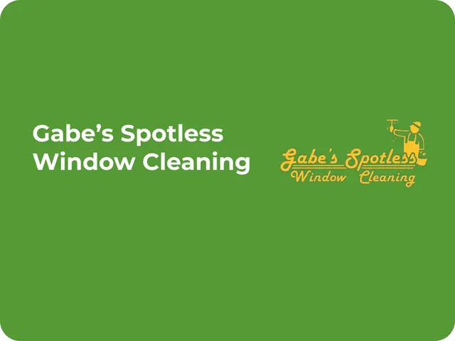 Gabe's Spotless Window Cleaning logo on a green background