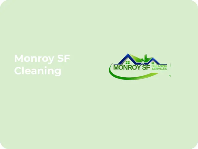Monroy SF Cleaning Services logo on a pale green background